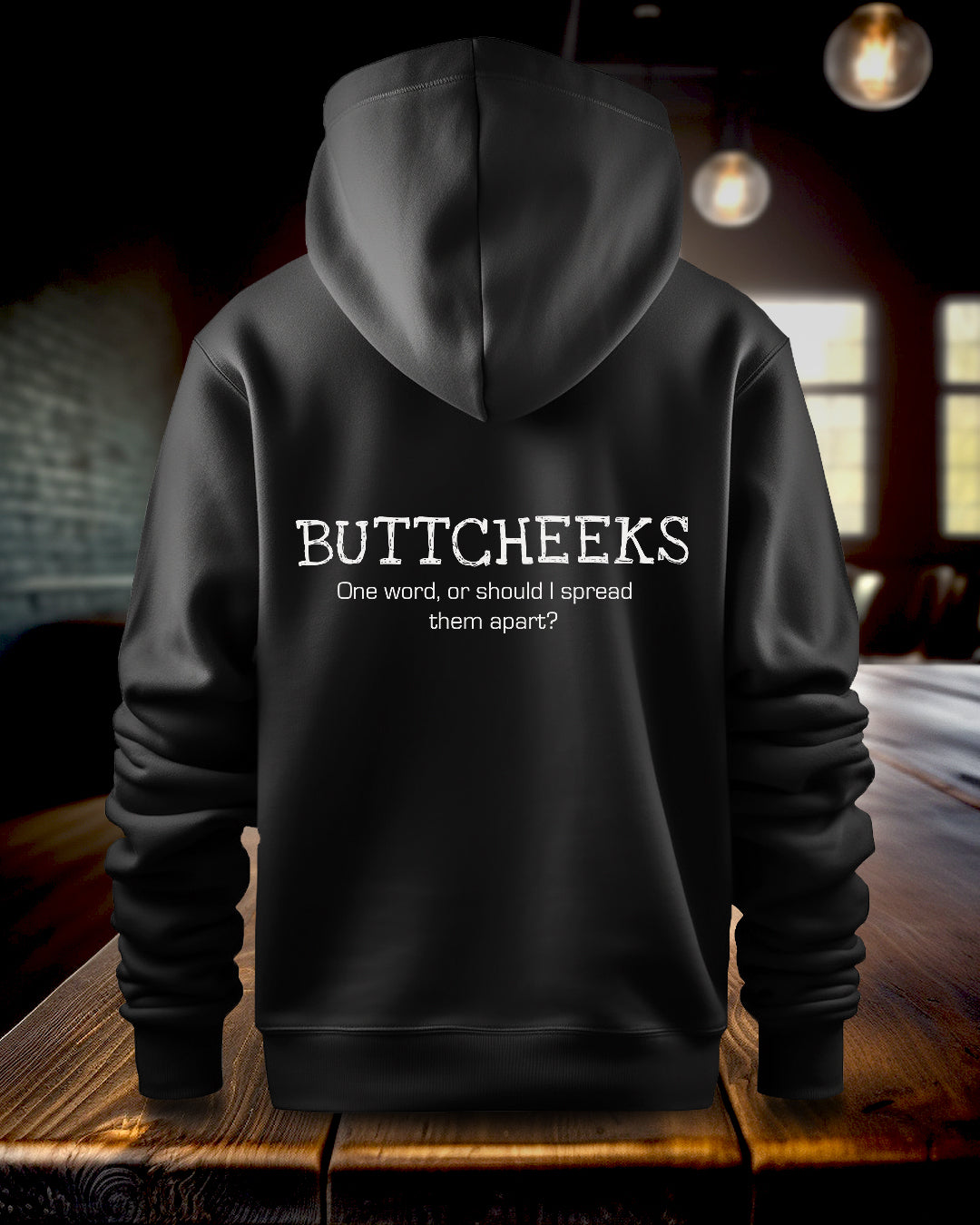 Buttcheeks, Back Print, Unisex Hoodie