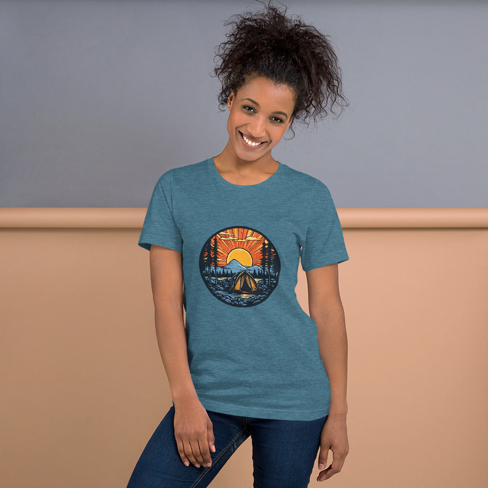 Outdoor Camping Scene, Graphic T shirt, soft, comfy, Unisex t-shirt