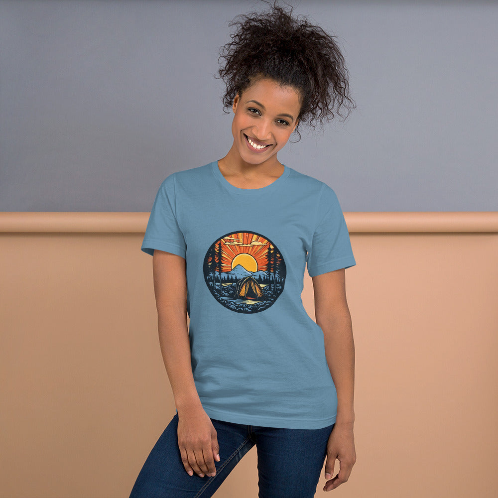 Outdoor Camping Scene, Graphic T shirt, soft, comfy, Unisex t-shirt